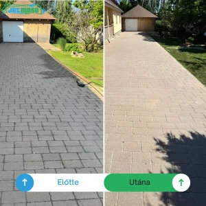 térkő tisztítása maganyomású mosóval